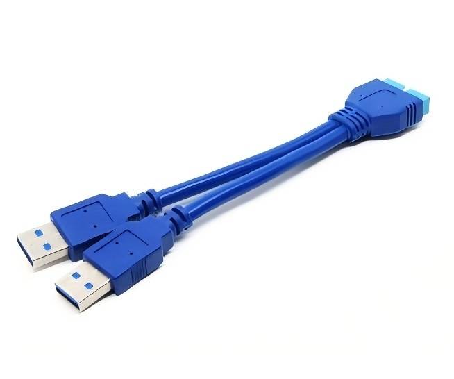 USB 3.0 IDC 20P M TO AM*2